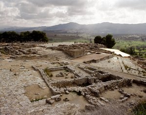View of the ruins of Phaistos, 2700-1200 BC by Minoan