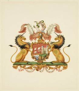 Arms of the City of Bristol, c.1830 by Miss (attr.to) Braikenridge