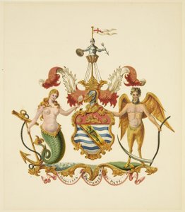 Arms of the Society of Merchant Venturers, c.1830 by Miss (attr.to) Braikenridge