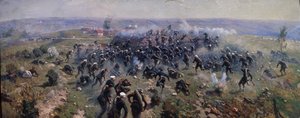 Battle of Gorni Dubnik on 24 October 1877 by Mitrofan Borisovich Grekov