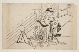 Woman Combing Hair