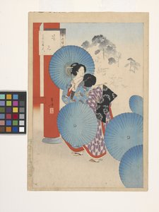 Flower-Viewing, Ladies Of The Bunsei Era by Mizuno Toshikata