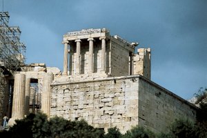 Temple of Athena Nike, designed by Mnesicles and Calicrates in the 5th century BC, Acropolis of Athens, Greece