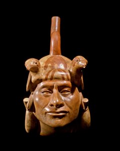 Pre-Columbian Art, Moche Civilization: Anthropomorphic Vase by Moche Moche