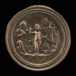 A Sculptor Carving a Statue of Cupid, late 15th - early 16th century by Moderno