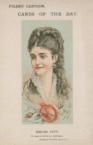 Adelina Patti, She sings as sweetly as a nightingale by Modesto Faustini