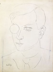 Portrait of Tristan Tzara by Moise Kisling
