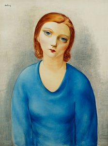 Young Woman in a Blue Blouse