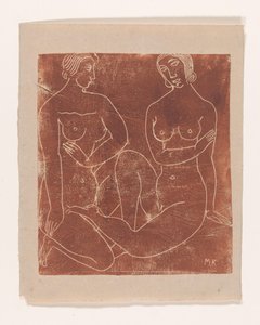 Two Naked Sitting Women