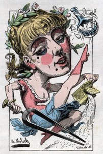 Allegory of the operetta in vogue at the end of the 19th century