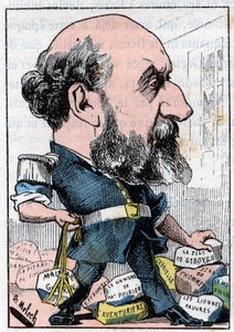Portrait of Guillaume Victor Augier (1820-1889) French playwright by Moloch