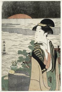 Young Woman at Sunrise by Momokawa Chôki