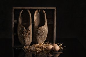 Rustic Clogs and Eggs by Monique van Velzen