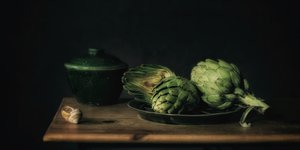 Still Life with Artichokes by Monique van Velzen