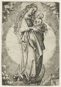Mary with Child on a Crescent Moon