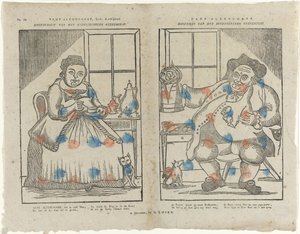 Trijn Antijddorst, Born: Koffijlief. / Headwoman of the Coffee Sisters Society. / Hans Altyddorst. / Headman of the Beer Drinkers Society