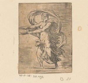 Young Woman with Tray by Monogrammist FP (Italië; 16e eeuw)