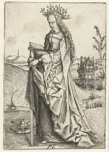 Saint Catherine of Alexandria by Monogrammist MZ