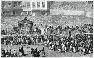 Horse-Drawn Carriage in a Parade, 1782 by Moreau
