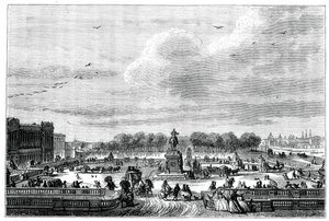 The gardens of a French palace of King Louis XV