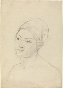 Head of a Young Woman by Moritz Daniel Oppenheim