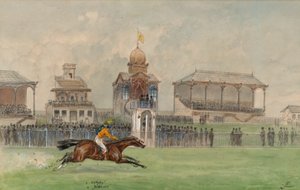 Horse Racing in the Freudenau in Vienna 1884