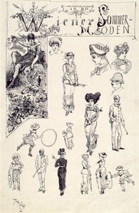 Viennese Types 1880 (Viennese Summer Fashions) by Moritz Ledeli