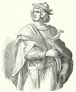 Walther von der Vogelweide, Middle High German lyric poet by Moritz Ludwig von Schwind