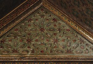 Kasbah of Thamiel Glaoui, ceiling (detail) by Moroccan School