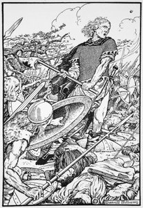 Alfred the Great at the Battle of Ashdown, 871 by Morris Meredith Williams