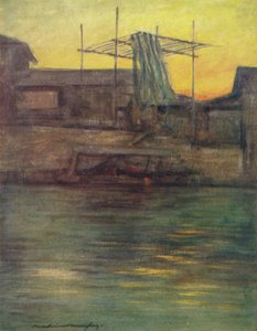 A Back Canal, Osaka, c. 1887, 1901 by Mortimer L Menpes
