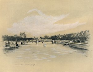The Seine at Paris, 1903 by Mortimer L Menpes