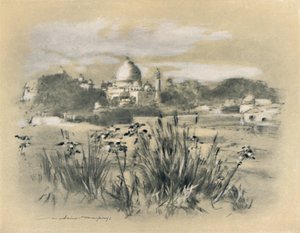 The Taj at Agra by Mortimer L Menpes
