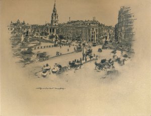 Trafalgar Square by Mortimer L Menpes