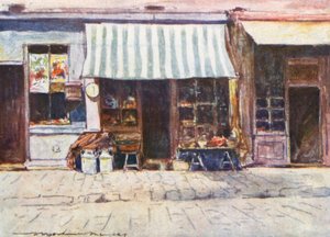 A Cremerie in the Rue St Honore by Mortimer Ludington Menpes