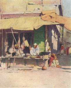 A Meat Shop in Peshawur by Mortimer Ludington Menpes