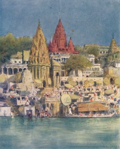 A River Festival at Benares by Mortimer Ludington Menpes