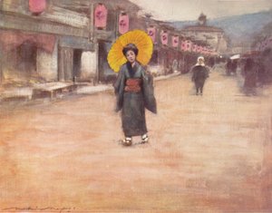 A Street in Kyoto by Mortimer Ludington Menpes