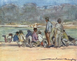 Pond at the Tuileries by Mortimer Ludington Menpes