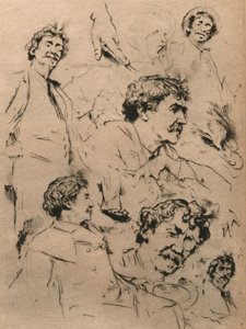 Studies of James McNeill Whistler, c1886, 1903