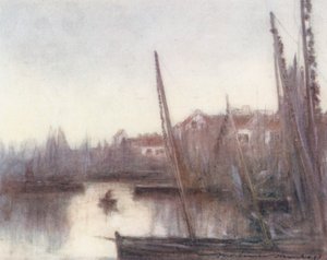 The Sardine Fleet, Concarneau by Mortimer Ludington Menpes