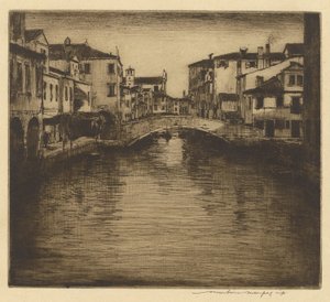 A Side Canal, Venice by Mortimer Menpes