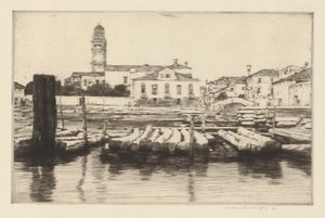 Timber Shore of the Brenta by Mortimer Menpes