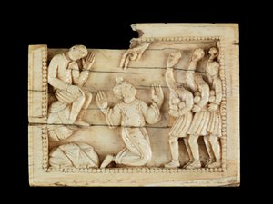 The Stoning of St. Stephen by Mosan School