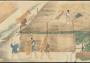 Illustrations of Uji Tea Production by Motonari Sait?