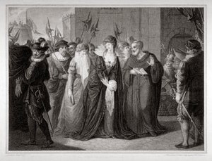 Lady Jane Grey being led to her execution at the Tower of London, 1554 1797 by Mountague Tomkins