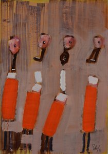 Orange Abstract Figures