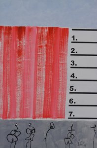 Red Stripes Abstract Figures