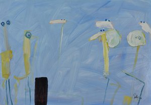 Whimsical Yellow Figures