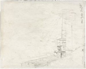 Study for New York Night (verso) by Muirhead Bone
